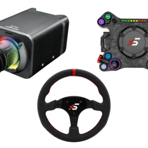 Simagic NEO X Hub with Alpha EVO 12nm Wheel Base and Leather Steering Wheel