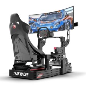 Cockpit-Mounted Single Monitor Stand for Sim Racing & Flight Sim — Supports Displays up to 80"