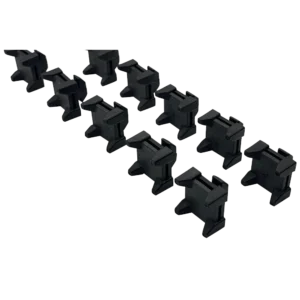 Cable Management Clip & Tie Set (10 Clips + 10 Ties) for 8mm Slot Extrusion Profiles