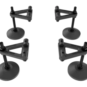 Adjustable Levelling Legs with Rubber Feet & Mounting Plates (Set of 4) for Sim Rig Chassis