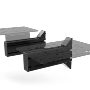 Set of 2 Universal Side Mount Supports — 240mm/9.45" (80x40mm / 3.15" x 1.57") for Sim Racing & Flight Sim Rigs