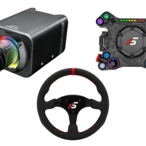 Simagic NEO X Hub with Alpha EVO Sport 9nm Wheel Base and Leather Steering Wheel